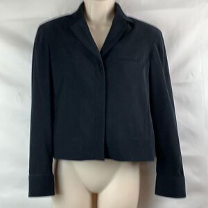 Renfrew Black Microfiber bomber stele blazer